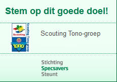Klik hier om uw stem aan de Scouting Tono-groep te geven