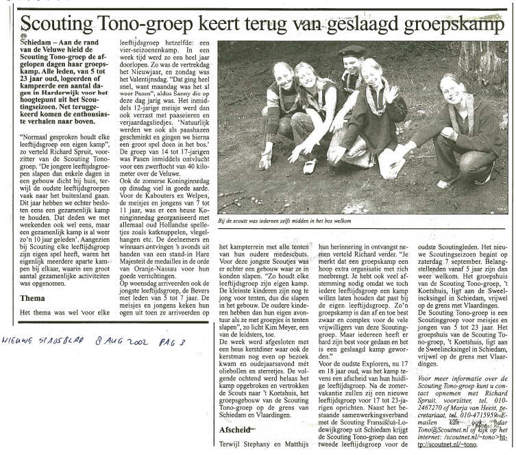 Pagina 3 van het Nieuwe Stadsblad van 8 augustus 2002. Foto: Richard Spruit (Dolfijn) Pagina 3 van het Nieuwe Stadsblad van 8 augustus 2002. Foto: Richard Spruit (Dolfijn)