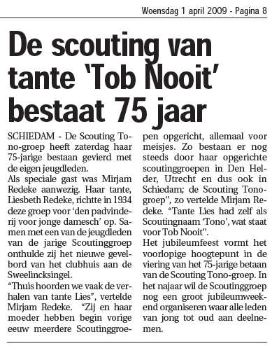 Het artikel op pagina 8 van het Nieuwe Stadsblad Het artikel op pagina 8 van het Nieuwe Stadsblad