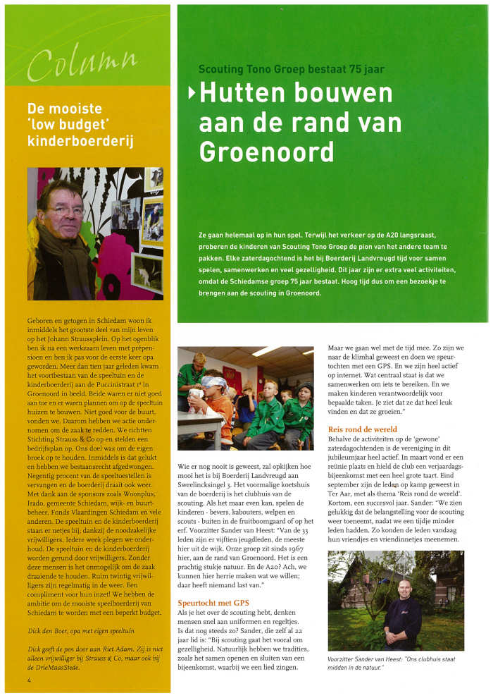 Het artikel in het Groenoord Magazine op pagina 4 Het artikel in het Groenoord Magazine op pagina 4