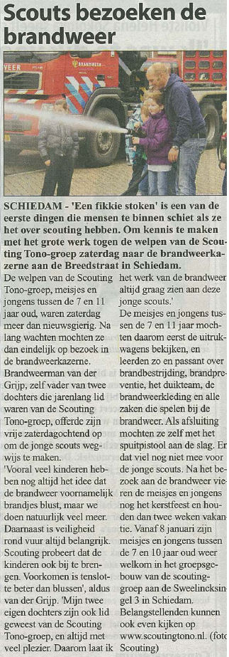 De Echo Schiedam plaatste het artikel op pagina 4 in de krant van 15 december 2010 De Echo Schiedam plaatste het artikel op pagina 4 in de krant van 15 december 2010