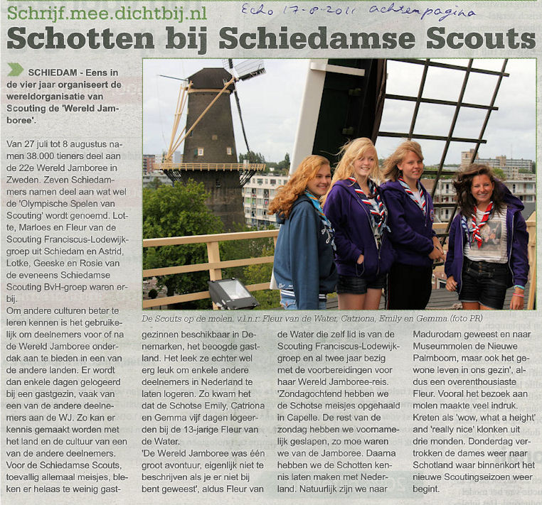 De Echo Schiedam van 17 augustus 2011, achterpagina