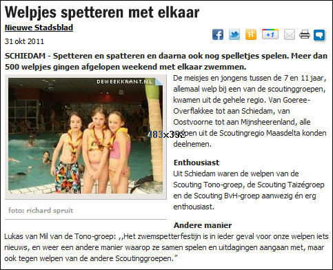 Het Nieuwe Stadsblad (Schiedam) kwam met een artikel op hun website. Het Nieuwe Stadsblad (Schiedam) kwam met een artikel op hun website.