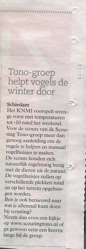 Het artikel in het Nieuwe Stadsblad van 2 februari 2012, pagina 45 Het artikel in het Nieuwe Stadsblad van 2 februari 2012, pagina 45