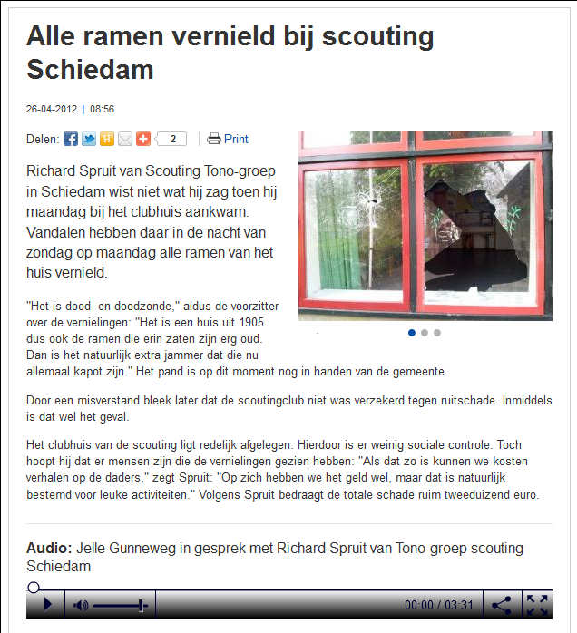 Oproep om te melden als er iets verdachts is gezien Oproep om te melden als er iets verdachts is gezien