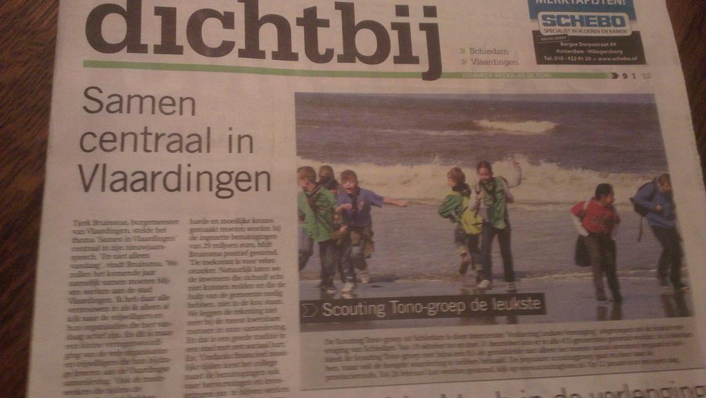De Dichtbij Waterweg van 9 januari 2013, voorpagina De Dichtbij Waterweg van 9 januari 2013, voorpagina