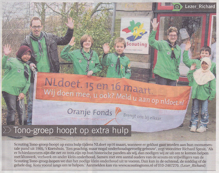 Dichtbij Waterweg, voorpagina Dichtbij Waterweg, voorpagina