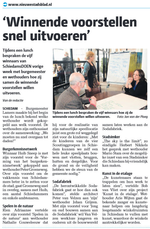 Het Nieuwe Stadsblad op pagina 17