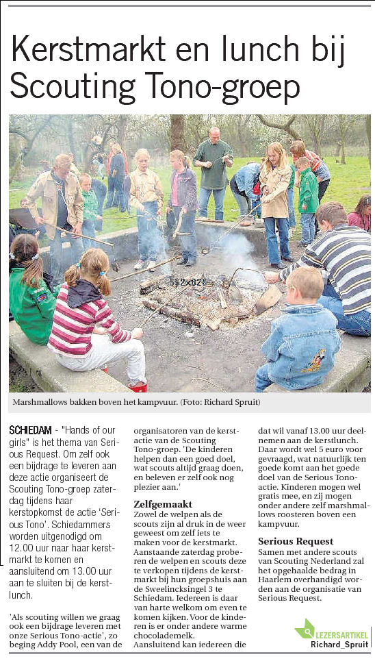 SeriousTono krijgt ruim aandacht op pagina 11 van de Waterweg Dichtbij van 17 december 2014