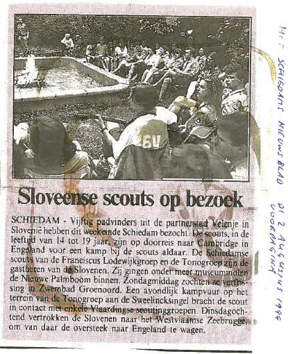 Het Schiedams Nieuwsblad plaatste op 2 augustus 1994 dit artikel