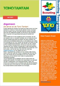 De Tono Tamtam van juli 2021 van de Schiedamse Scoutinggroep Scouting Tono-groep