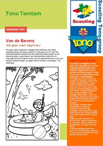 De Tono Tamtam van de september van de Scouting Tono-groep Schiedam