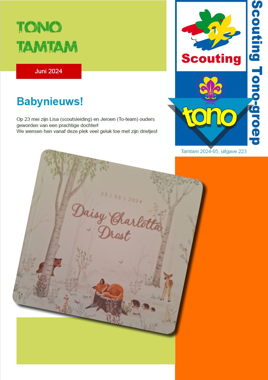 De Tono Tamtam van juni 2024 van de Scouting Tono-groep Schiedam